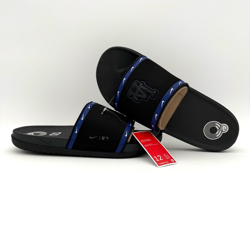 NIB NWT New Nike Mens MLB x OffCourt Slide LA Dodgers Size 12 Sandals Flip Flops - Picture 2 of 7